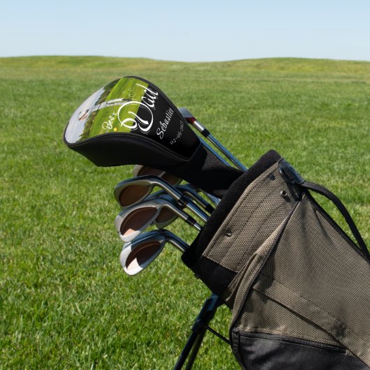 Moderne foto Beste vader Golf Head Hoesje Golfheadcover (Insitu)