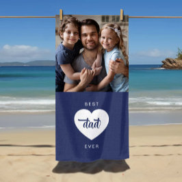 Moderne foto beste vader ooit blauw strandlaken