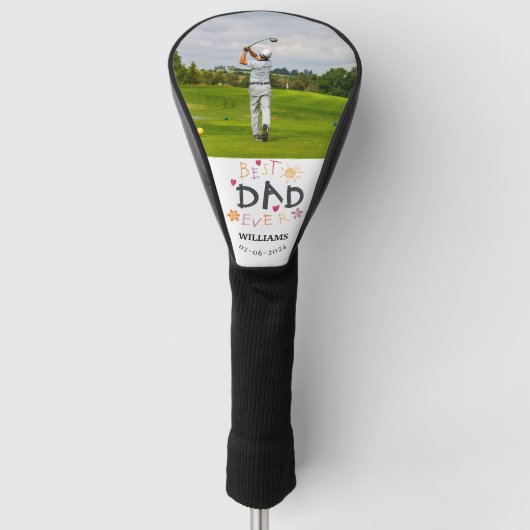 Moderne foto beste vader ooit Golf Head Hoesje Golfheadcover (Voorkant)
