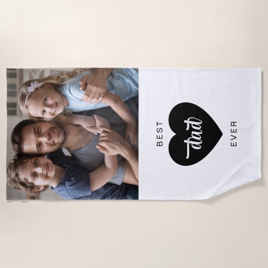 Moderne foto Beste vader ooit harthart Strandlaken (Voorkant)