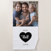 Moderne foto Beste vader ooit harthart Strandlaken (Voorkant)