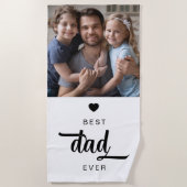 Moderne foto beste vader ooit strandlaken (Voorkant)