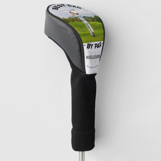 Moderne foto beste vader van Par Golf Head Hoesje Golfheadcover (Schuin)