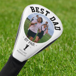 Moderne foto beste vader van Par Golf Head Hoesje Golfheadcover<br><div class="desc">Een geweldig cadeau voor vaders dag, verjaardagen, kerstcadeau en speciale dagen, alleen voor hem gepersonaliseerd! Deze moderne beste vader van golfclubs heeft een cirkelvormige foto met een moderne sjabloon die gemakkelijk kan worden aangepast. Alle doopvontstijlen, grootte en kleuren kunnen gemakkelijk worden veranderd door op de pas verdere verbinding na het...</div>