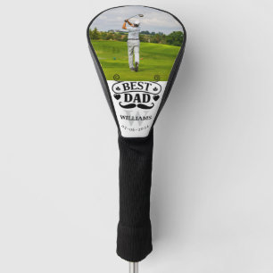 Moderne foto beste vader van Par Golf Head Hoesje Golfheadcover
