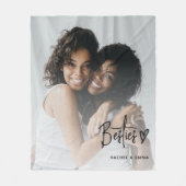 Moderne foto Besties Beste vrienden Fleece Deken (Voorkant)