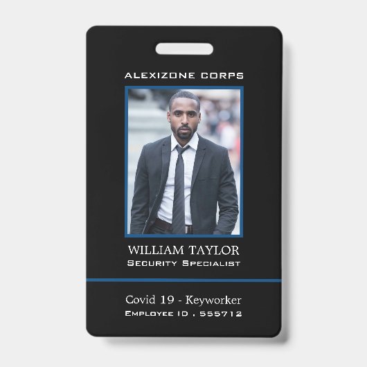 Moderne foto beveiligingsindustrie ID Badge (Voorzijde)