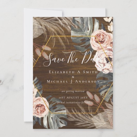 Moderne Foto Bewaar Data PAMPAS Koraal Tropisch (Voorkant)