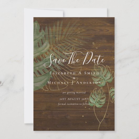 Moderne Foto BEWAAR DATA Thematische Bladeren Goud (Voorkant)