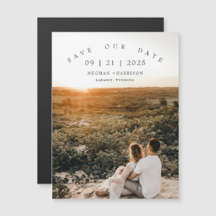 Moderne foto Bewaar de datum Dunne Magnetische Kaa Magnetische Uitnodiging