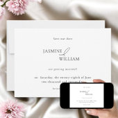 Moderne foto Bewaar de datum | Minimalistische bru Aankondiging