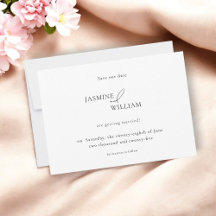 Moderne foto Bewaar de datum | Minimalistische bru