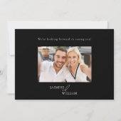 Moderne foto Bewaar de datum | Minimalistische bru Aankondiging (Achterkant)