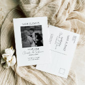 Moderne foto Bewaar het Datumscript Bruiloft Brief Aankondigingskaart