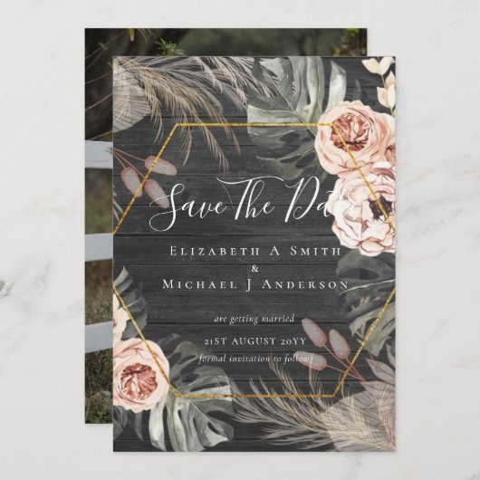 Moderne foto bewaart data PAMPAS Coral Tropical (Voorkant / Achterkant)