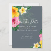 Moderne foto bewaart data TROPICAL FLOWERS Beach (Voorkant)