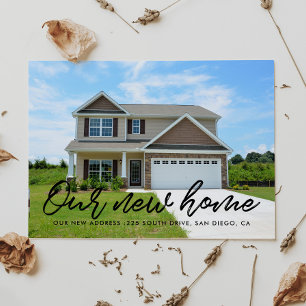 Moderne foto bewegende aankondiging briefkaart