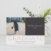 Moderne Foto Black Afstuderen 2023-aankondiging Aankondiging (Staand voorkant)