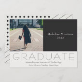 Moderne Foto Black Afstuderen 2023-aankondiging Aankondiging (Voorkant / Achterkant)