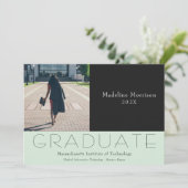 Moderne foto Black Mint Aankondiging (Staand voorkant)