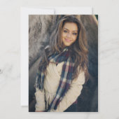 Moderne foto Black Text Overlay Death Jubileum Kaart (Achterkant)