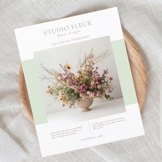 Moderne Foto Bloemen Small Business Marketing Flyer