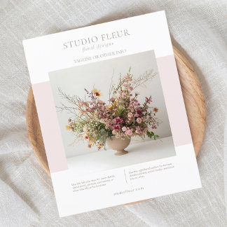 Moderne Foto Bloemen Small Business Marketing Flyer