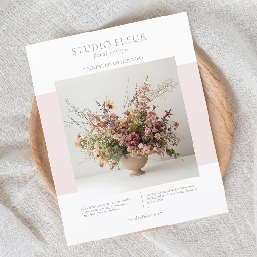 Moderne Foto Bloemen Small Business Marketing Flyer