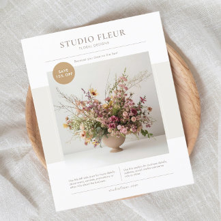 Moderne Foto Bloemen Zakelijke Marketing Flyer