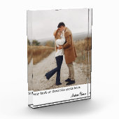 Moderne foto blok aangepast cadeau voor pasgetrouw (Links)