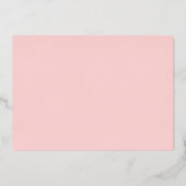 Moderne foto Blush Pink Stripes Afstuderen Folie Uitnodiging (Achterkant)