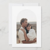 Moderne foto Boho Arch Desert Terracotta Zand Save The Date (Achterkant)