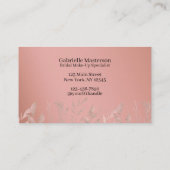 Moderne Foto Boho Botanische Script Roze Visitekaartje (Achterkant)