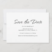 Moderne foto Boho Eenvoudige bestemming Trouwen Save The Date (Achterkant)