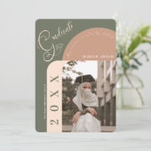 Moderne foto Bold Kalligrafie Islamitisch afstuder Kaart (Staand voorkant)