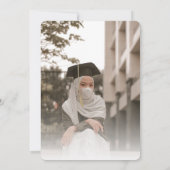 Moderne foto Bold Kalligrafie Islamitisch afstuder Kaart (Achterkant)