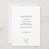 Moderne Foto Boog Blush Save The Date (Achterkant)