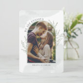 Moderne Foto Boog Botanische Verloving Save The Date (Staand voorkant)
