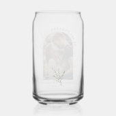 Moderne foto boog bruiloft Verloving aandenken Blikvorm Glas (Achterkant)