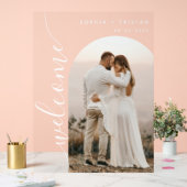 Moderne foto boog bruiloft welkom acryl bord (Huwelijk)