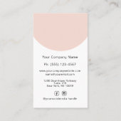 Moderne foto boog make-up schoonheidsindustrie visitekaartje (Achterkant)