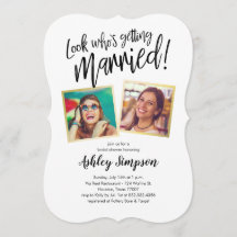 Moderne foto Bridal Shower Invitations
