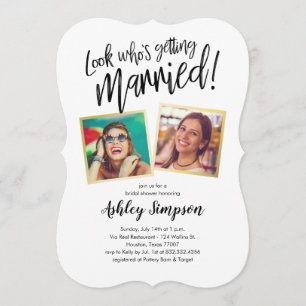 Moderne foto Bridal Shower Invitations Kaart