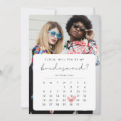 Moderne Foto Bruidsmeisje voorstel Kalender Kaart (Voorkant)