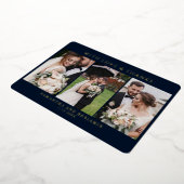 Moderne foto bruiloft Bedankt Gold Foil Kaart (Gedraaid)