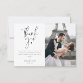 moderne foto-bruiloft bedankt je kaart (Voorkant)