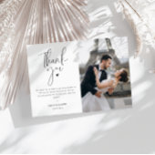 moderne foto-bruiloft bedankt je kaart