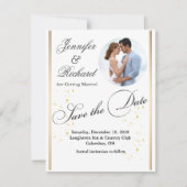 Moderne foto bruiloft Bewaar de datum Kaart (Voorkant)