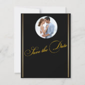 Moderne foto bruiloft Bewaar de datum Kaart (Achterkant)