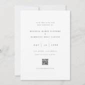 Moderne foto bruiloft Bewaar de datum Kaart uitnod (Achterkant)